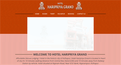 Desktop Screenshot of hotelharipriyagrand.com