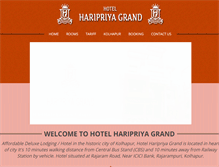 Tablet Screenshot of hotelharipriyagrand.com